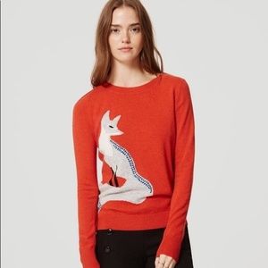 Loft Fox Knit Sweater